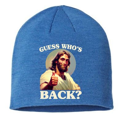Funny Easter Guess Whos Back Jesus Sustainable Beanie