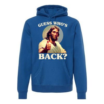 Funny Easter Guess Whos Back Jesus Premium Hoodie