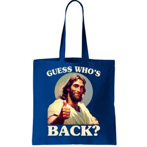 Funny Easter Guess Whos Back Jesus Tote Bag