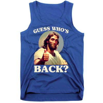 Funny Easter Guess Whos Back Jesus Tank Top