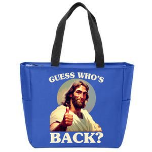 Funny Easter Guess Whos Back Jesus Zip Tote Bag