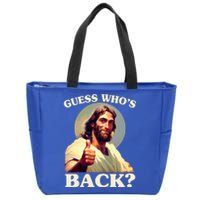 Funny Easter Guess Whos Back Jesus Zip Tote Bag