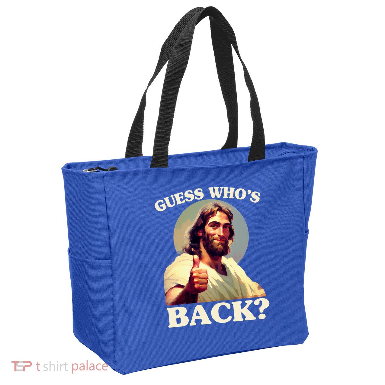 Funny Easter Guess Whos Back Jesus Zip Tote Bag