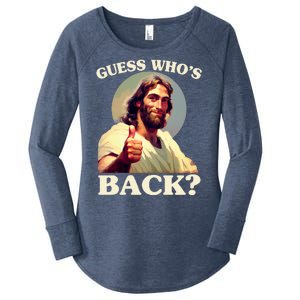 Funny Easter Guess Whos Back Jesus Women's Perfect Tri Tunic Long Sleeve Shirt