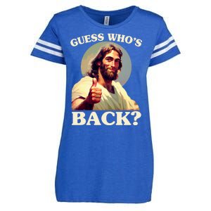 Funny Easter Guess Whos Back Jesus Enza Ladies Jersey Football T-Shirt