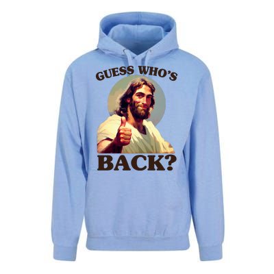 Funny Easter Guess Whos Back Jesus Unisex Surf Hoodie