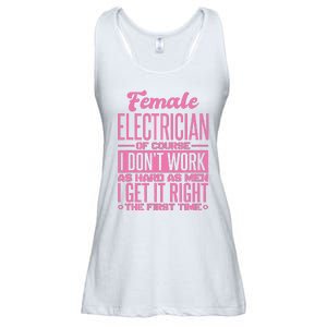 Female Electrician Get It Right The First Time Ladies Essential Flowy Tank