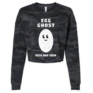 Funny Egg Ghost Of The Keto Boo Crew Squad Gift Cropped Pullover Crew