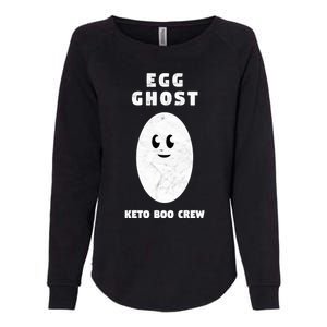 Funny Egg Ghost Of The Keto Boo Crew Squad Gift Womens California Wash Sweatshirt