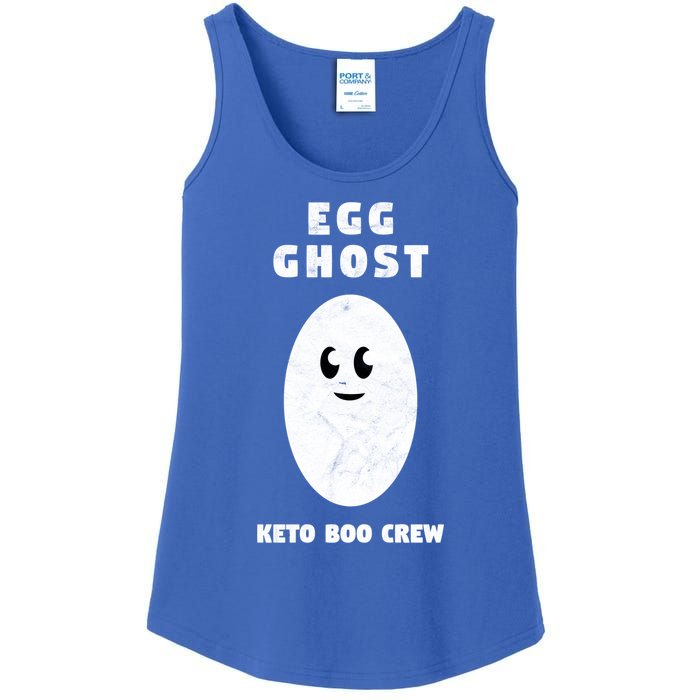 Funny Egg Ghost Of The Keto Boo Crew Squad Gift Ladies Essential Tank