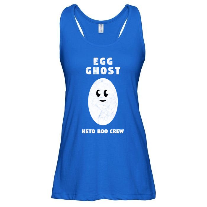 Funny Egg Ghost Of The Keto Boo Crew Squad Gift Ladies Essential Flowy Tank