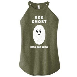 Funny Egg Ghost Of The Keto Boo Crew Squad Gift Women's Perfect Tri Rocker Tank