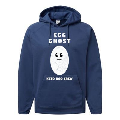 Funny Egg Ghost Of The Keto Boo Crew Squad Gift Performance Fleece Hoodie