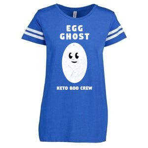 Funny Egg Ghost Of The Keto Boo Crew Squad Gift Enza Ladies Jersey Football T-Shirt