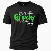 Feeling Extra Grinchy Today Christmas Lights Xmas Clothing Cooling Performance Crew T-Shirt