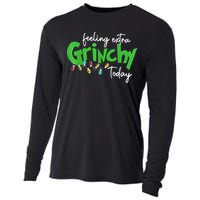 Feeling Extra Grinchy Today Christmas Lights Xmas Clothing Cooling Performance Long Sleeve Crew