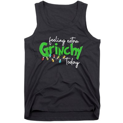 Feeling Extra Grinchy Today Christmas Lights Xmas Clothing Tank Top