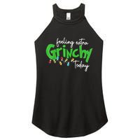 Feeling Extra Grinchy Today Christmas Lights Xmas Clothing Women’s Perfect Tri Rocker Tank