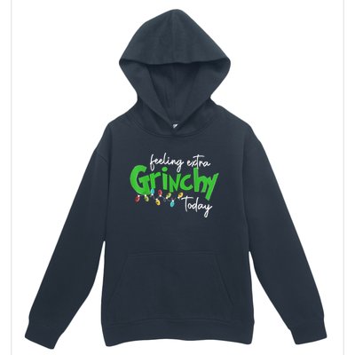 Feeling Extra Grinchy Today Christmas Lights Xmas Clothing Urban Pullover Hoodie