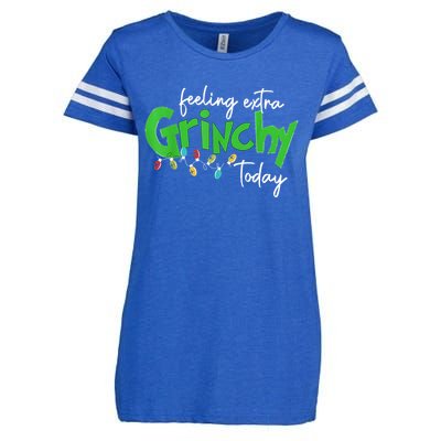 Feeling Extra Grinchy Today Christmas Lights Xmas Clothing Enza Ladies Jersey Football T-Shirt