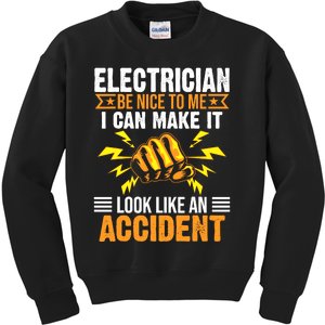 Funny Electrician Gift Cool Electrical Lineman Gag Quote Kids Sweatshirt