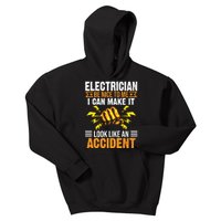 Funny Electrician Gift Cool Electrical Lineman Gag Quote Kids Hoodie