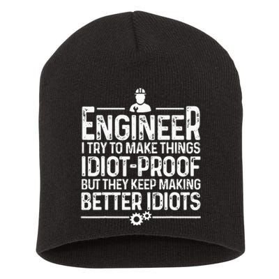 Funny Engineer Gift For  Cool Engineering Mechanic Short Acrylic Beanie