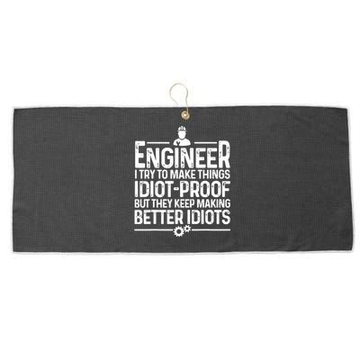 Funny Engineer Gift For Men Women Cool Engineering Mechanic Large Microfiber Waffle Golf Towel