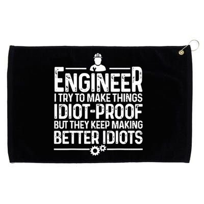 Funny Engineer Gift For Men Women Cool Engineering Mechanic Grommeted Golf Towel