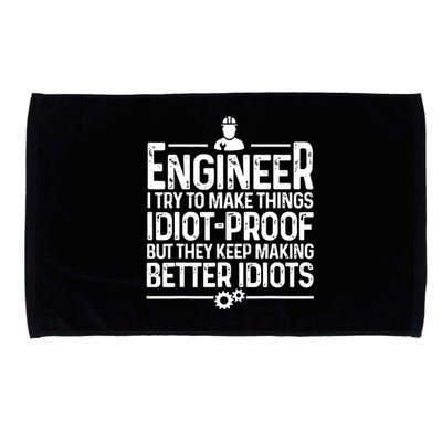 Funny Engineer Gift For Men Women Cool Engineering Mechanic Microfiber Hand Towel