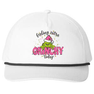 Feeling Extra Grinchy Today Christmas Holiday Snapback Five-Panel Rope Hat