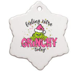 Feeling Extra Grinchy Today Christmas Holiday Ceramic Star Ornament