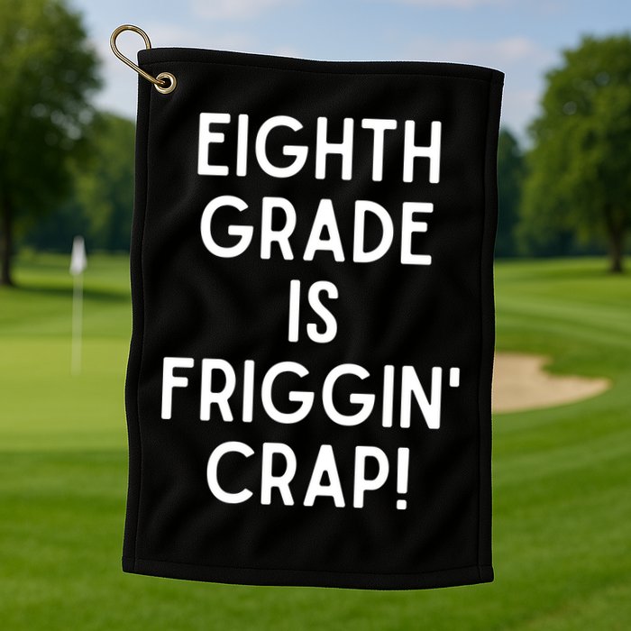 Funny Eighth Grade Is Friggin Crap Golf Towel