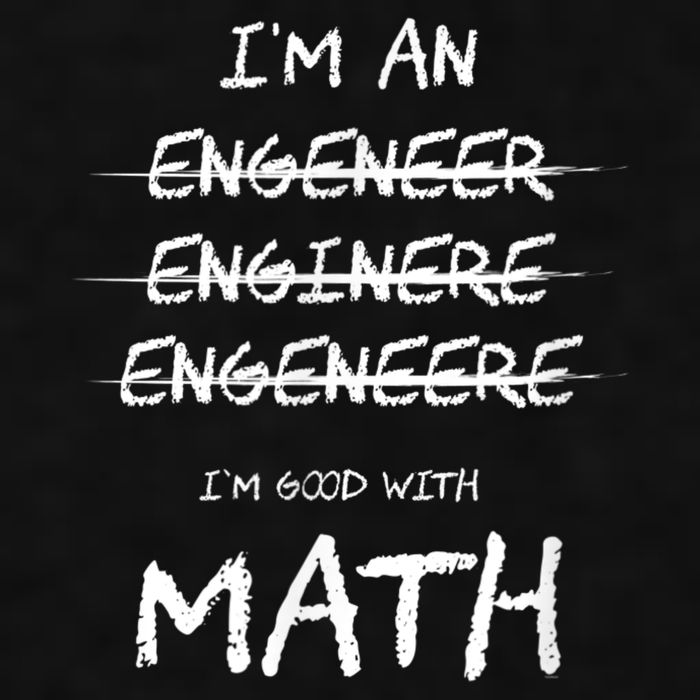 Funny Engineer Good With Math Bad At Spelling Engineering Ladies PosiCharge Tri-Blend Wicking Tank