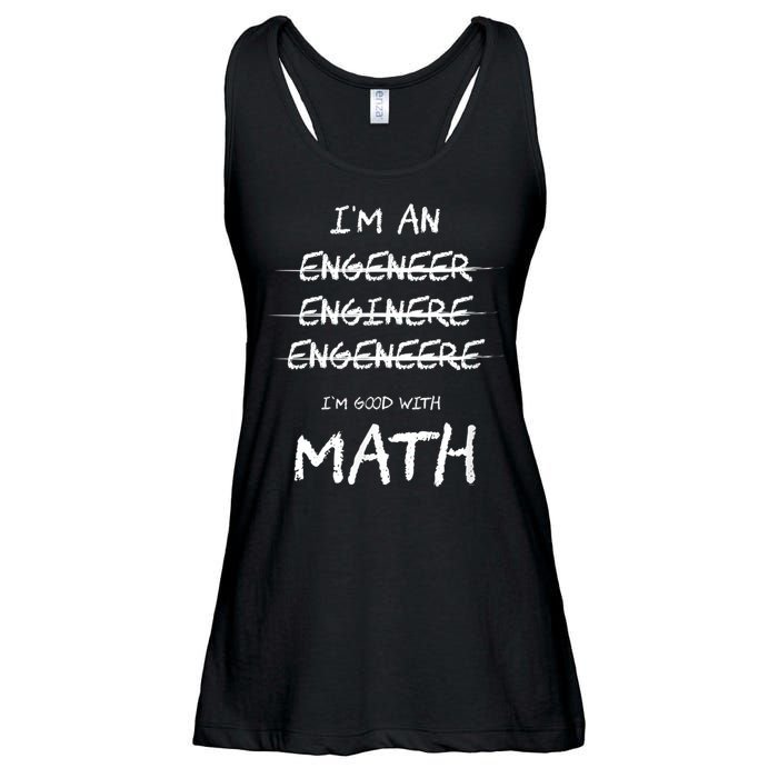 Funny Engineer Good With Math Bad At Spelling Engineering Ladies Essential Flowy Tank