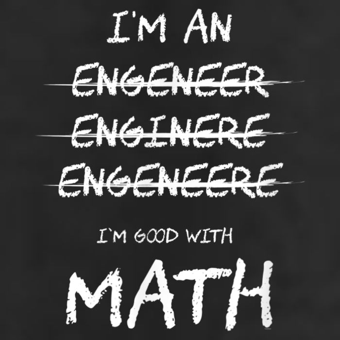 Funny Engineer Good With Math Bad At Spelling Engineering 25L Jumbo Tote