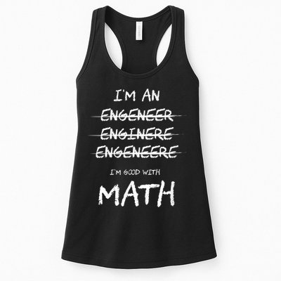 Funny Engineer Good With Math Bad At Spelling Engineering Womens Tank Top