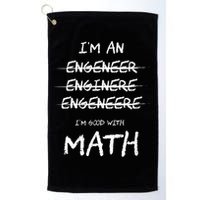 Funny Engineer Good With Math Bad At Spelling Engineering Golf Towel