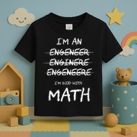 Funny Engineer Good With Math Bad At Spelling Engineering Toddler T-Shirt