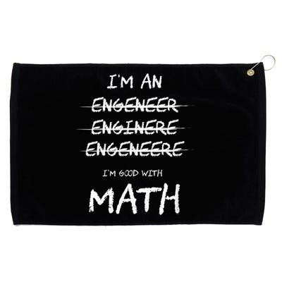 Funny Engineer Good With Math Bad At Spelling Engineering Grommeted Golf Towel