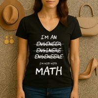 Funny Engineer Good With Math Bad At Spelling Engineering Women's V-Neck T-Shirt