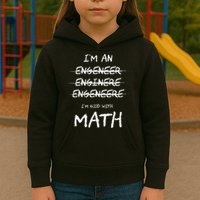 Funny Engineer Good With Math Bad At Spelling Engineering Kids Hoodie
