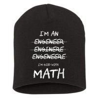 Funny Engineer Good With Math Bad At Spelling Engineering Short Acrylic Beanie