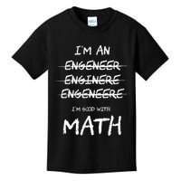 Funny Engineer Good With Math Bad At Spelling Engineering Kids T-Shirt