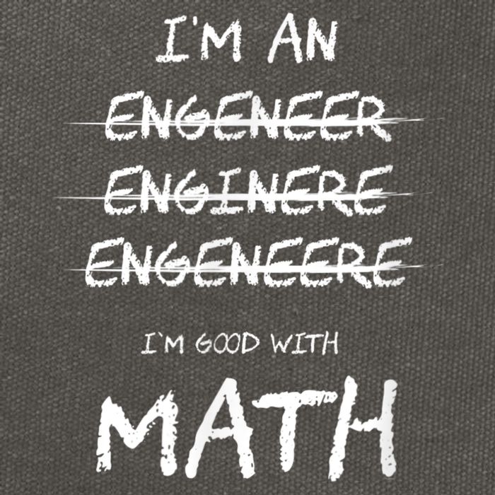 Funny Engineer Good With Math Bad At Spelling Engineering Cotton Canvas Backpack