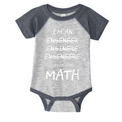 Funny Engineer Good With Math Bad At Spelling Engineering Infant Baby Jersey Bodysuit