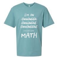 Funny Engineer Good With Math Bad At Spelling Engineering Sueded Cloud Jersey T-Shirt