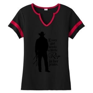 Funny Every Girl Needs A Little Rip In Her Jeans Meme Every Girl Needs A Little Ladies Halftime Notch Neck Tee