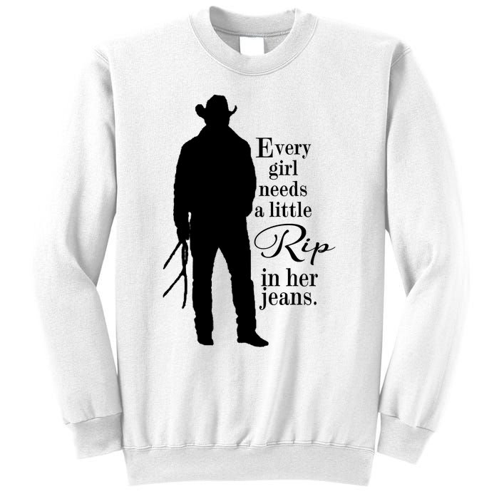 Funny Every Girl Needs A Little Rip In Her Jeans Meme Every Girl Needs A Little Sweatshirt