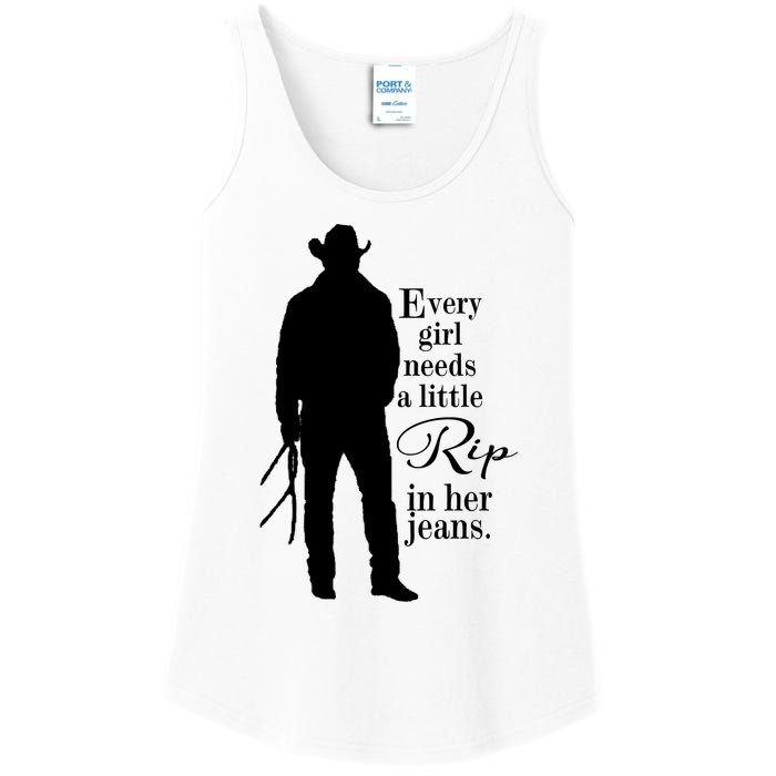 Funny Every Girl Needs A Little Rip In Her Jeans Meme Every Girl Needs A Little Ladies Essential Tank